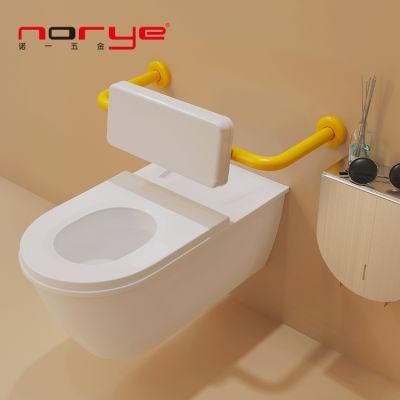 Norye Bathroom Toilet Backrest Wall Mounted Grab Bar Anti-Fall Stainless Steel and PU