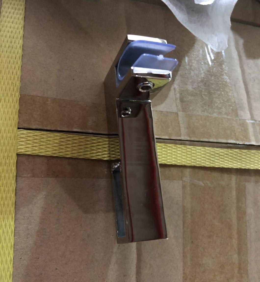 Stainless Steel F-Shaped Bathroom Door Hinge Glass Clamp Holder Window Fixing Clip