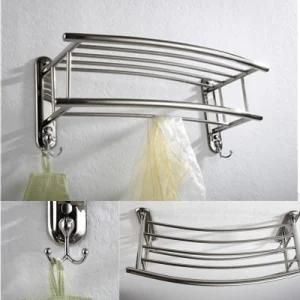 Multi Function Stainless Steel Bathroom Towel Rack with Hook (805)