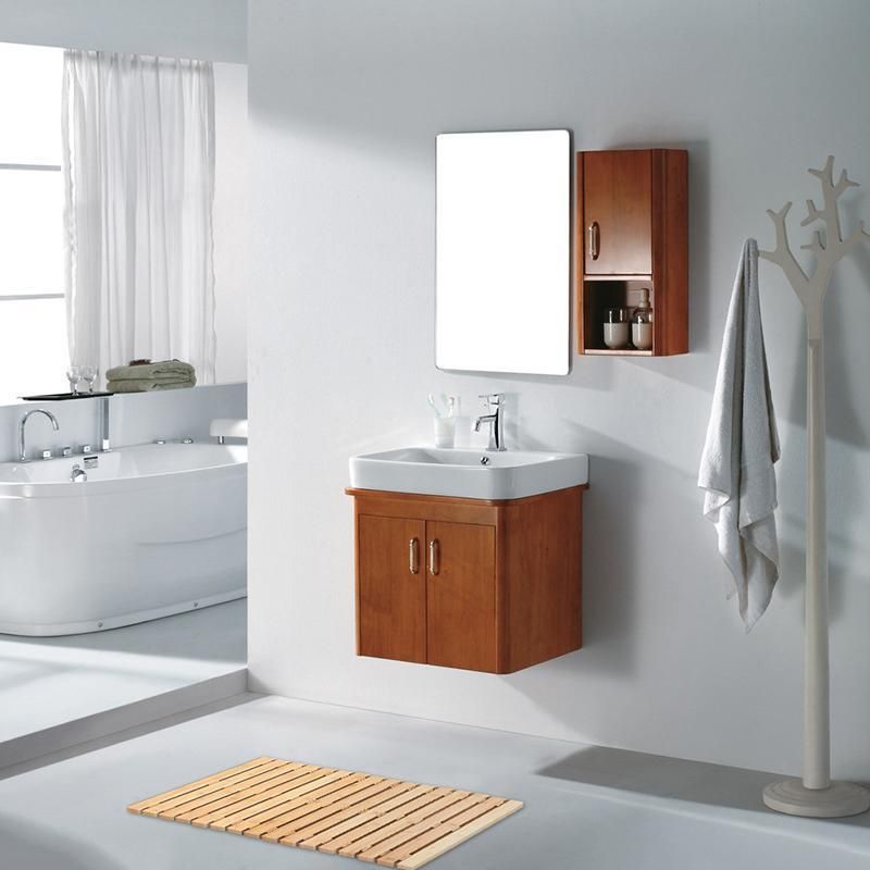 Non-Slip Rubber Easy Drying Designed Bathroom Bamboo Floor Mat