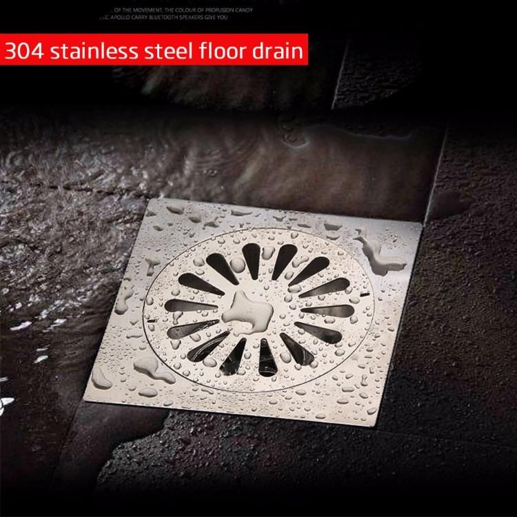 304 Stainless Steel Rectangle Commercial Usage Bathroom Floor Drain