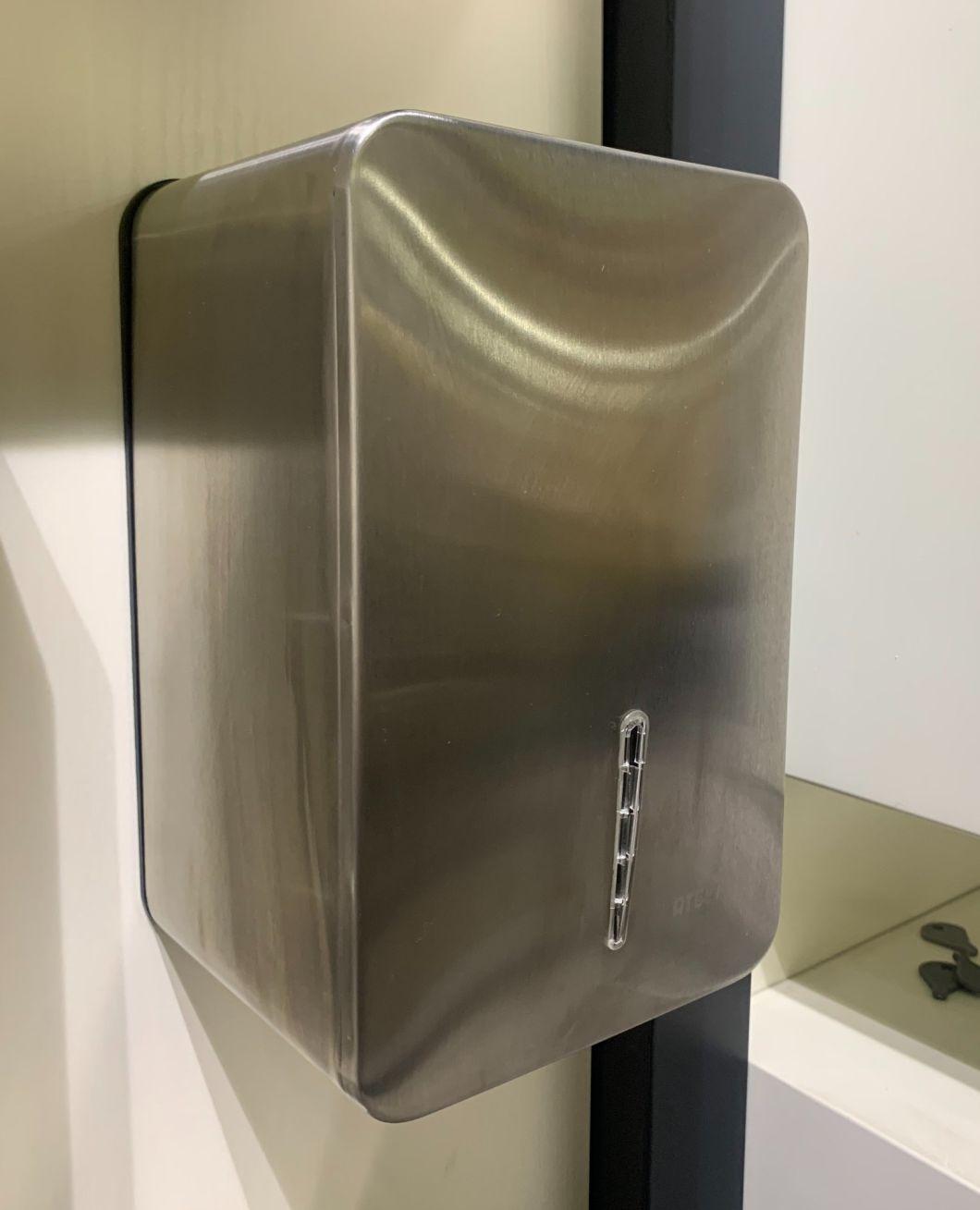 New Design Bathroom Accessories 304 Stainless Steel Wall Mounted Satin Tissue Dispenser Paper Towel Dispenser