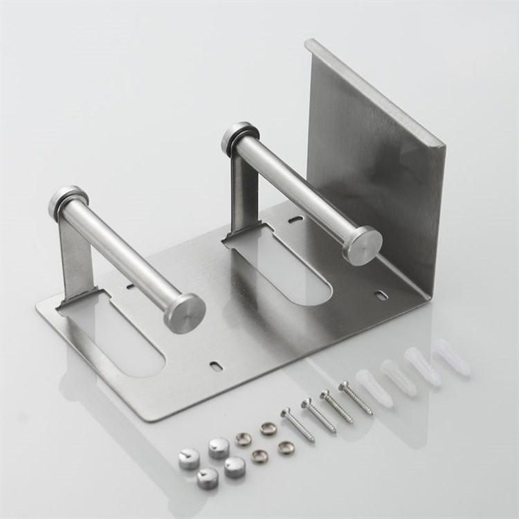 Commercial Stainless Steel Double Wall Mounted Toilet Paper Holder