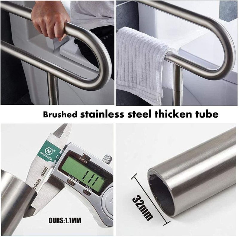 Stainless Steel 304 Handicap Grab Bars Bathroom Shower Safety Bars Provide Safety Assist Grab