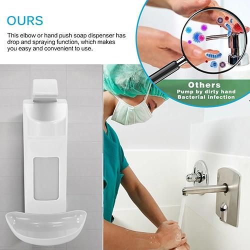 Elbow Press Sanitizer Dispenser, Elbow Pressure Soap Dispenser, 500ml Wall Mounted Dispenser