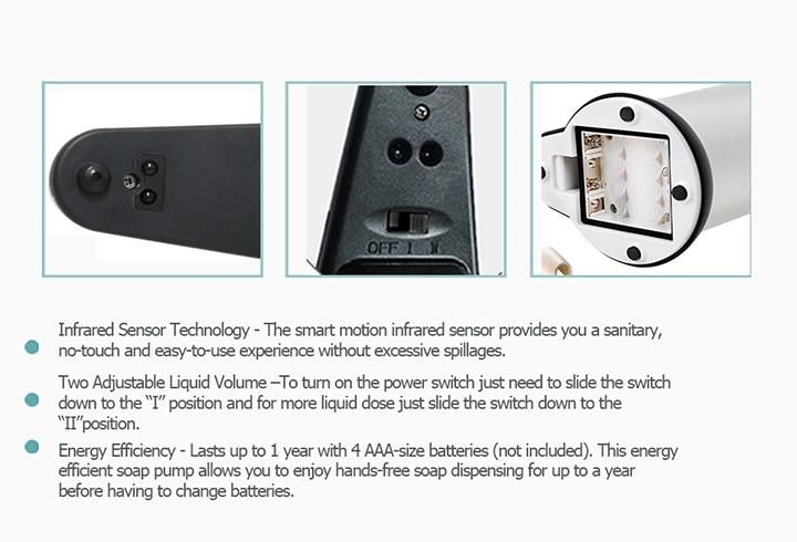 Newest 450ml Tabletop Sensor Hand Soap Dispenser for Hospital V-472