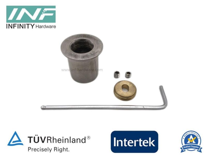 Brass Tube to Wall Mounted Shower Connector for Glass Fitting with Adjustable Function