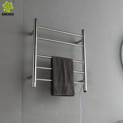 304 Stainless Steel Round Five Bars Electric Drying Towel Rack