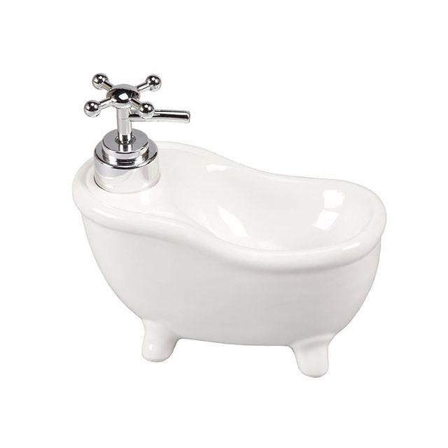 Fashionable Ceramic Mini Bathtub Soap Dish