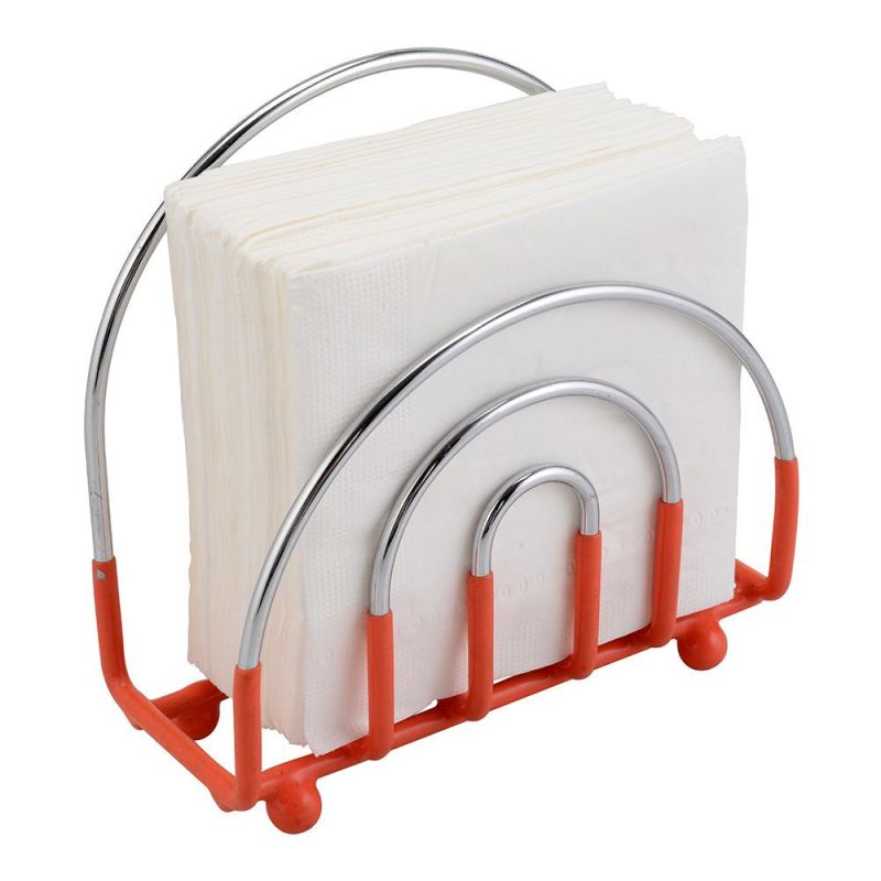 Stainless Steel Wire Collection Napkin Holder Tissue Paper Holder Rack for Countertop Table