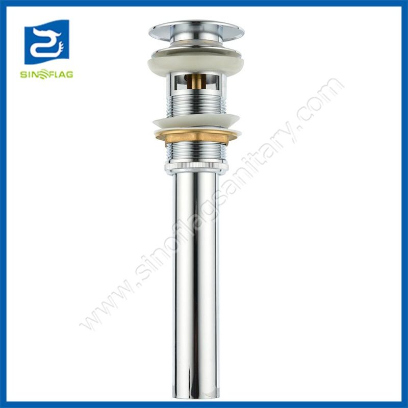 Big Cap Brass Pop up Waste Sink Drain with Overflow Click Clack Waste