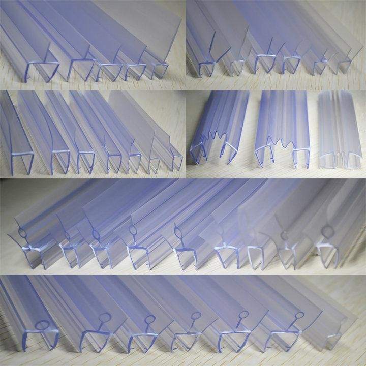 High Transparent Magnetic Plastic Strip for Shower Cabinet Glass Door Seal
