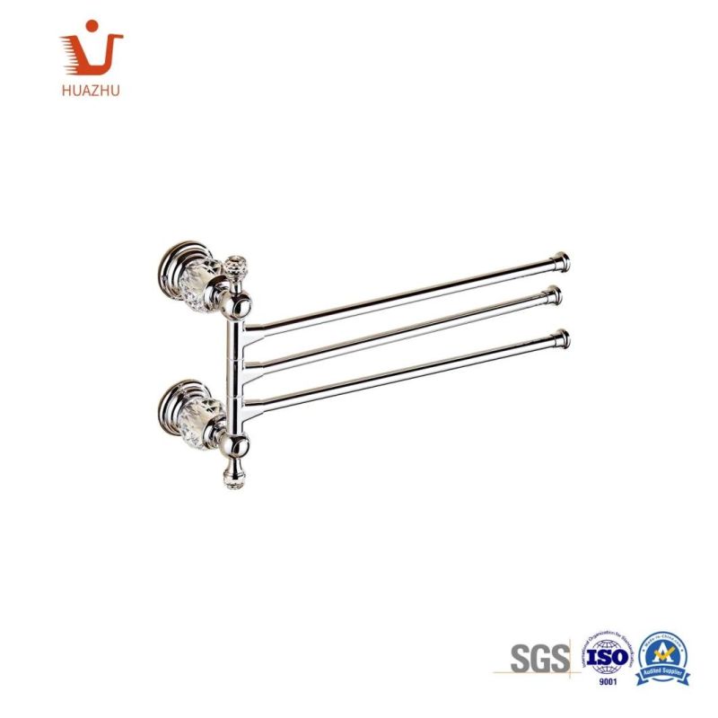 Adjustable Crystal Towel Rail Chrome