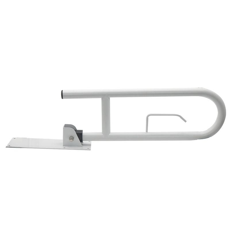 Disabled Toilet Powder Coating White Fold Handrails with Hook