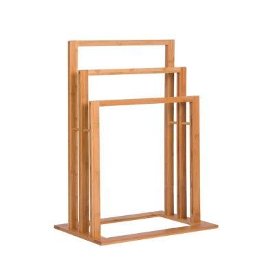 Factory 3-Tier Bamboo Bathroom Towel Holder Rack