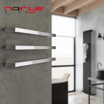 Single Heated Towel Rack Matt Black Wall Mounted Dry Towel