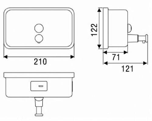 Bathroom Accessories Stainless Steel Manual Wall-Mounted Horizontal Soap Dispenser