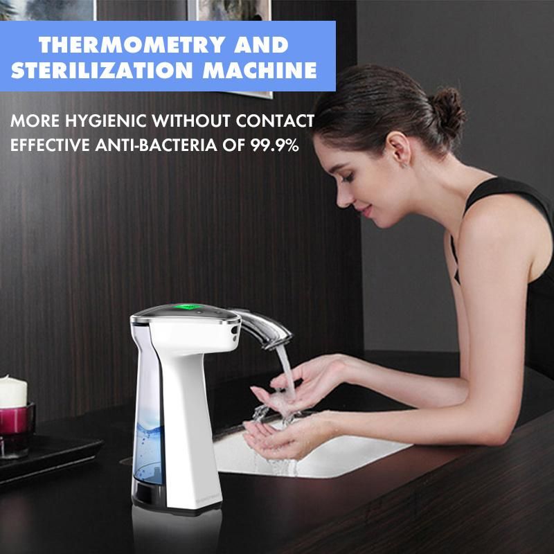 Full Automatic 480ml 5kinds Foam Sensor Temperature Measurement UV Disinfection Machine Hand Sterilizer Soap Dispenser with Big LCD