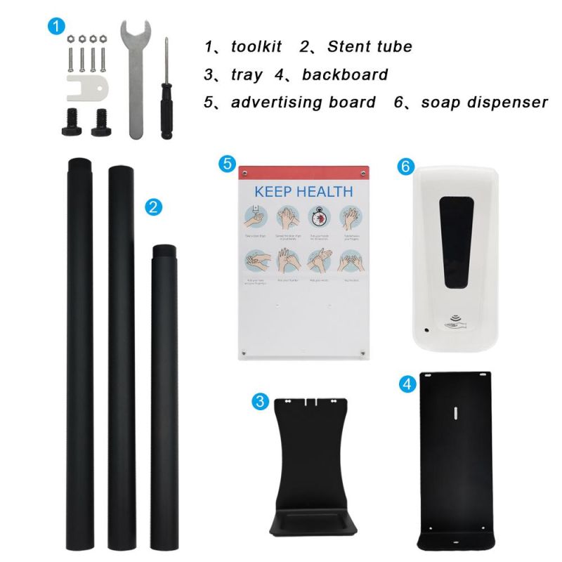 Adjustable Floor Stand Wall Mounted Soap Touchless Automatic Hand Sanitizer Foam Gel Soap Dispenser