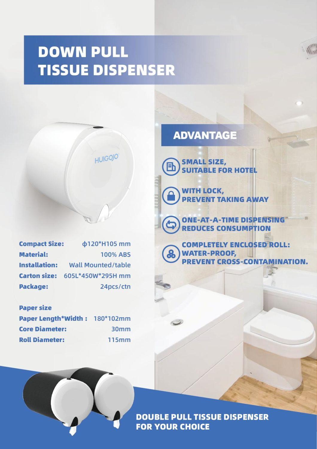 Toilet Washroom Wall Mount Mini Size Down Pull Tissue Roll Dispenser