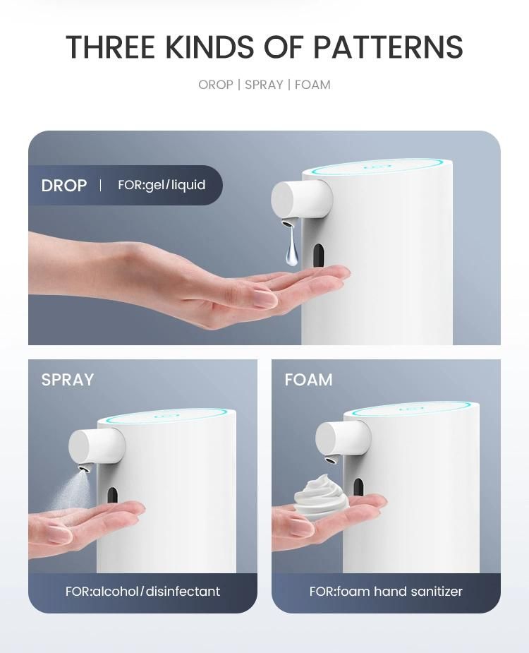Saige 250ml USB Rechargeable Bathroom Plastic Small Automatic Foam Soap Dispenser