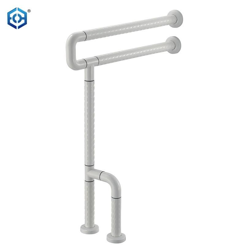 safety Bathroom Toilet Wall Mounted Nylon Stainless Steel Folding Handrail Grab Bar