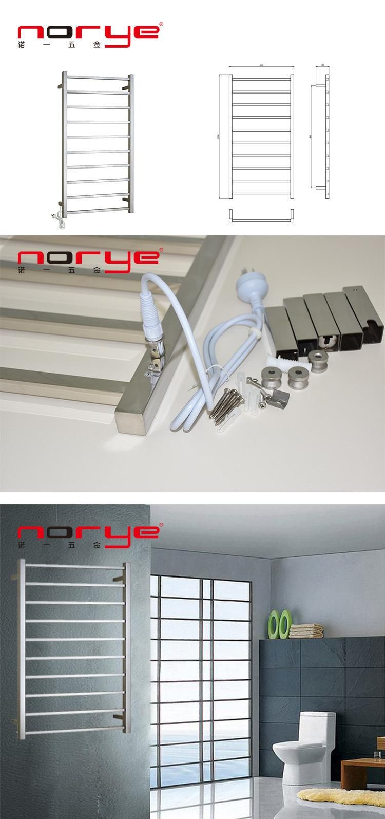 Norye OEM Wall Mounted Electric Towel Warmer Stainless Steel 201/304