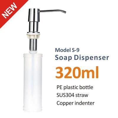 Bathroom Kitchen Soap Dispenser for Sink Detergent Liquid Hand Wash Soap Dispenser Pump for Kitchen Stainless Steel Head