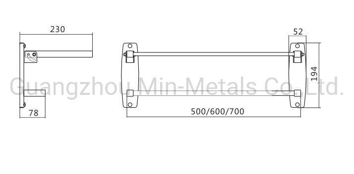 Stainless Steel Double Square Foldaway Towel Rack Mx-Tr08-109s