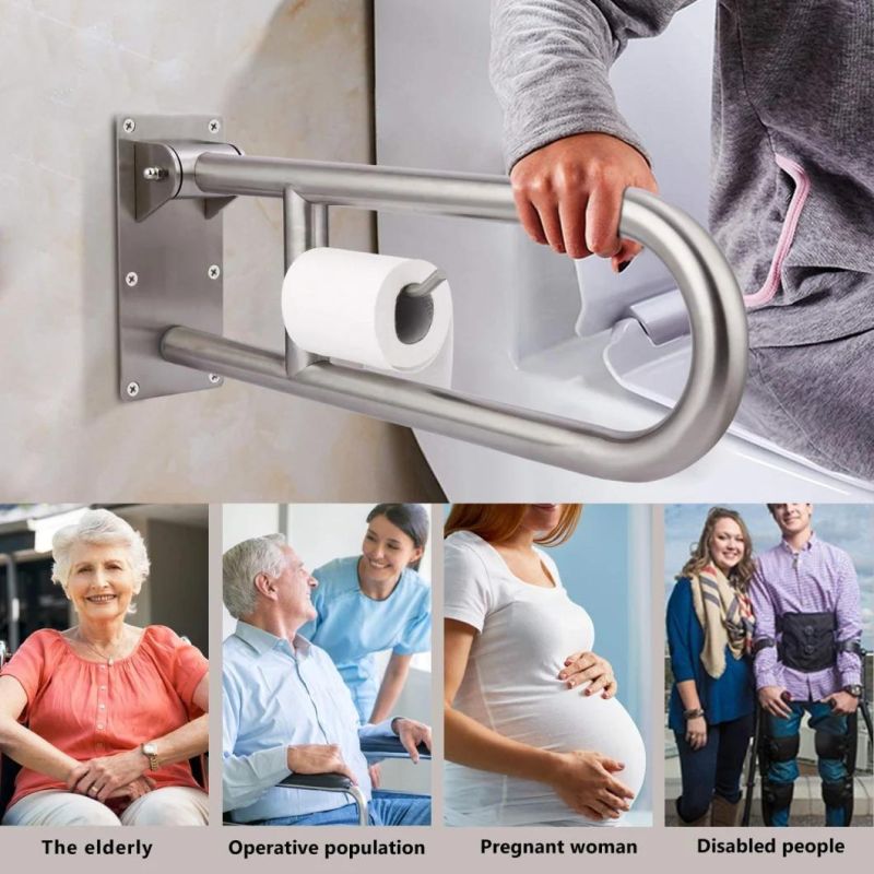SUS 304 Handicap Shower Handles Safety Grab Bars for Bathroom
