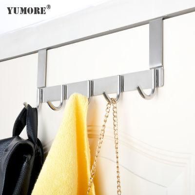 Custom Logo Mini Outdoor Safety Cloth Wall Towel Sliver Aluminum Over Door Hook