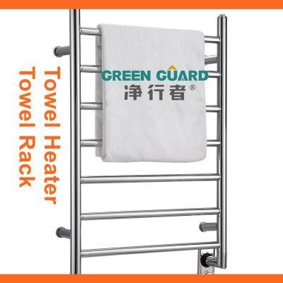 Quick Install Towel Warmer Racks SUS 304 Tube ANSI Gloss Polished Towel Racks