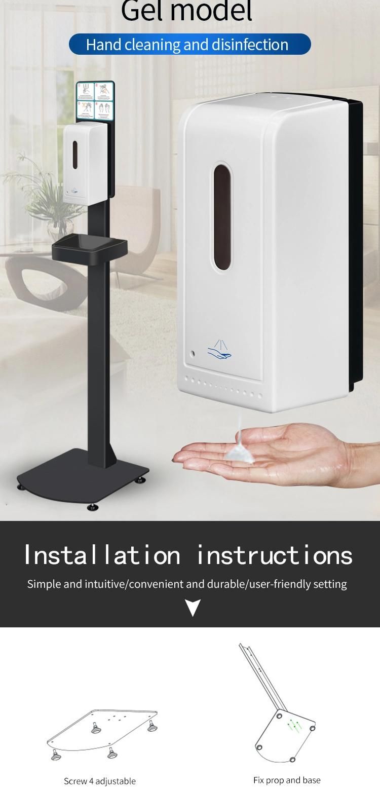 Disposable OEM Electric Foam Hand Sanitizer Dispenser Support 1000ml 70% Alcohol for Hospital