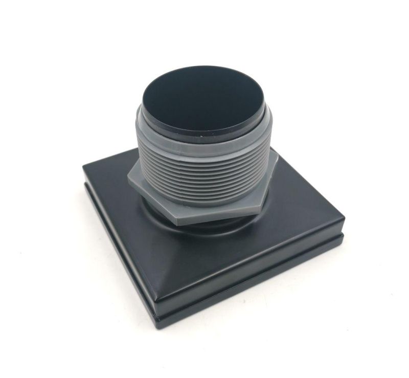 Brass Square Shower Drain with Elegant Matte Black Color