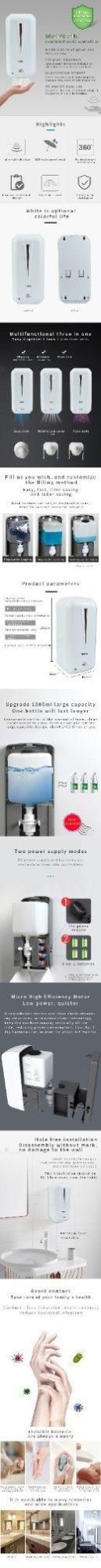 Sanitizer Dispenser Touchless Wall Mount Automatic Hand Soap Gel Sanitizer Dispenser Wall Sanitizer Dispenser Automatic Sensor Spray Sanitizer Dispensers