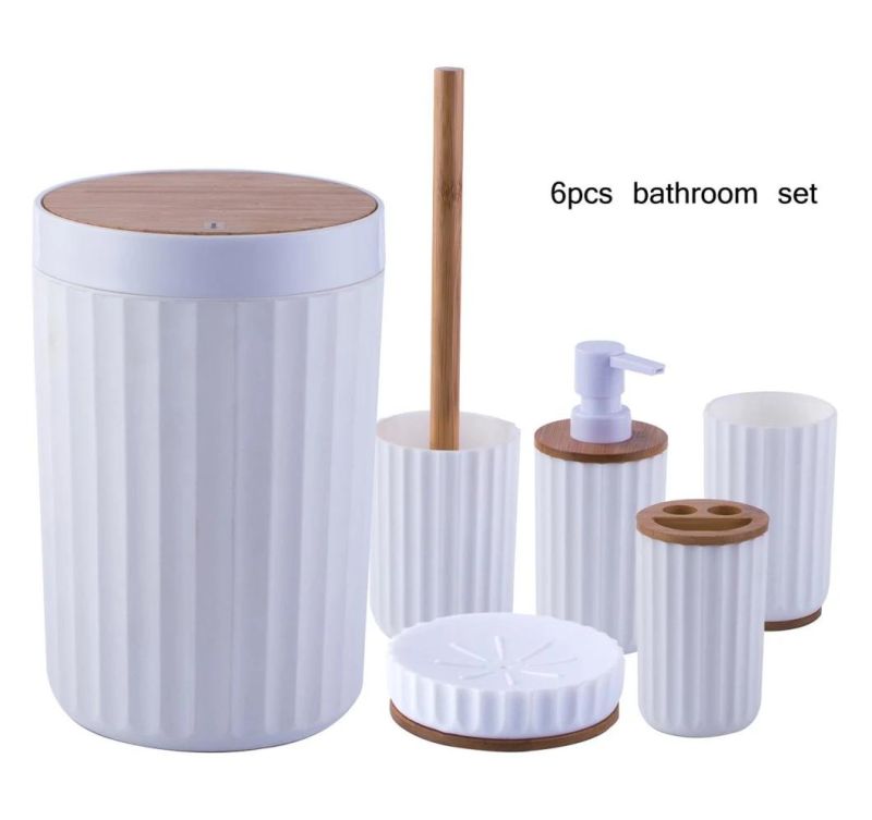 Hot Selling Eco-Friendly Seven-Pieces Household White Bathroom Accessories