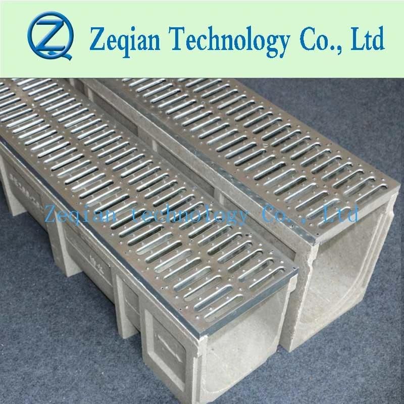 Polymer Edge Drainage Channel/Thrench Drain with Metal Cover