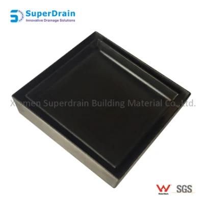 China Tile Insert PVD Black Hair Floor Waste with Clog Remover