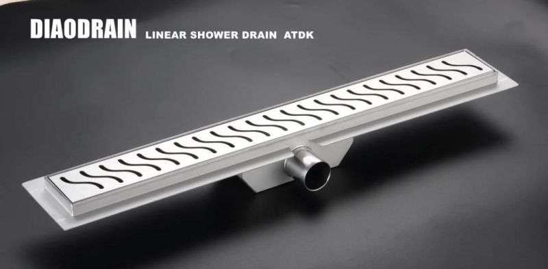 Smart Linear Shower Drain with a Magic Box Inside Stop Waste Back3