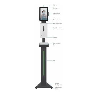 Ai Temperature Kiosk Floor Stand Interactive Digital Signage and Displays Advertising Players with Hand Sanitizer Sanitizer