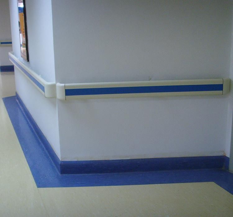 Hospital Corridor PVC Handrail with Blue Color