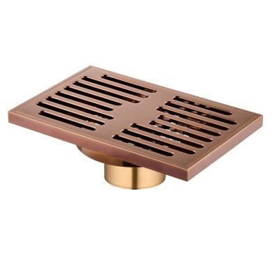 Rose Gold New Long Floor Drain Brass Drainer Linear Shower Floor Drain