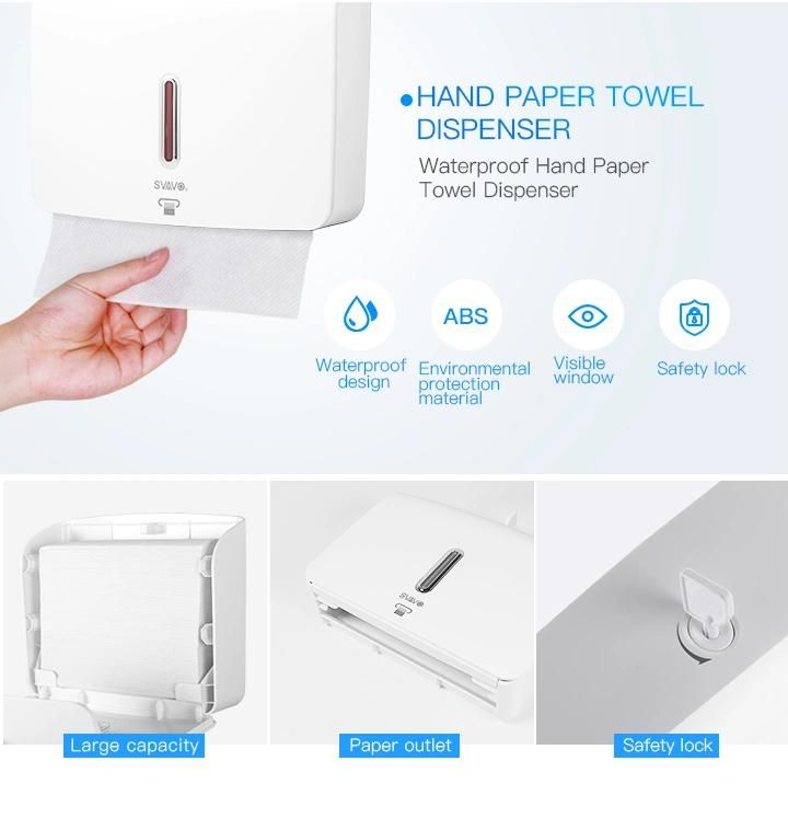 Hotel Bathroom Black Hand Paper Towel Holder for C Fold Paper