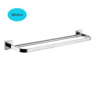 Chrome Brass Salon Hotel Bathroom Bath Towel Shelf Holder Rack