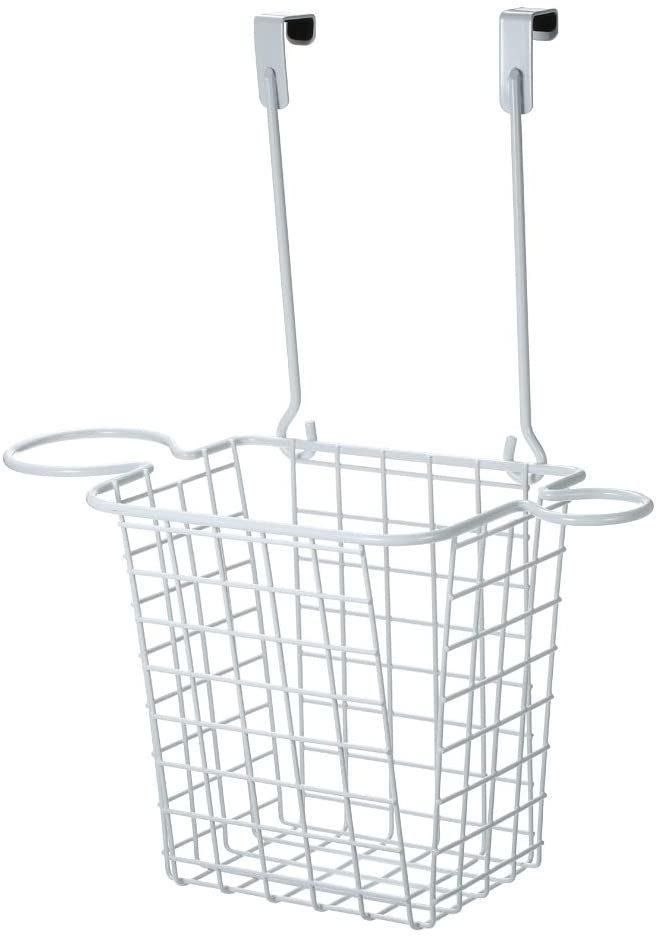 Multi-Functional Overdoor Punch Free Accessories Storage Metal Wire Hair Dryer Holder Metal Storage Basket