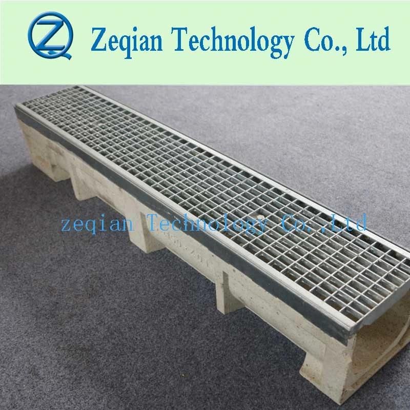 Galvanized Steel Grating Cover Polymer Resin Drainage Trench Channel for Rain Water