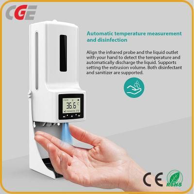 1000ml Soap Dispenser Thermometer Hand Liquid Touchless Sensor Dispenser