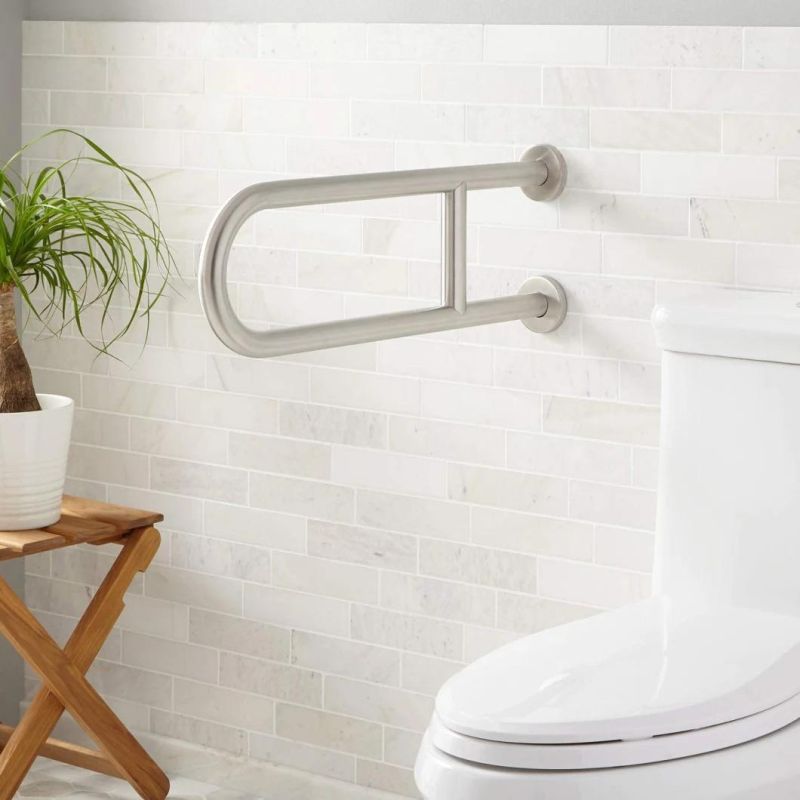 Flip up Grab Bars Handicap Toilet Rails Grab Bars for Bathroom