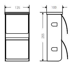 Td-8325L Stainless Steel Double Toilet Tissue Paper Holder with Ashtray