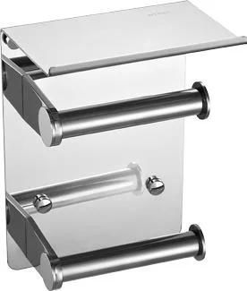 Big Sale Bathroom Accessories Stainless Steel with Shelf Double Paper Holder